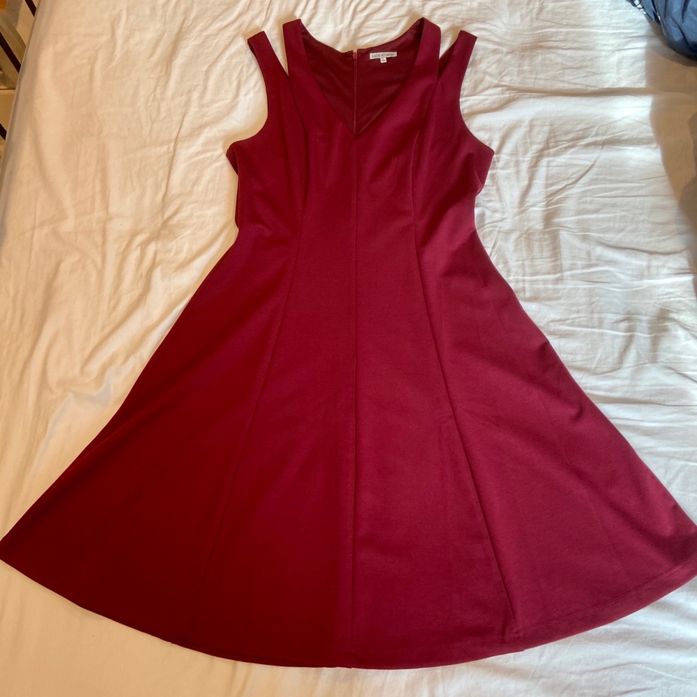 Women’s V-Neck Fit and Flare Dress